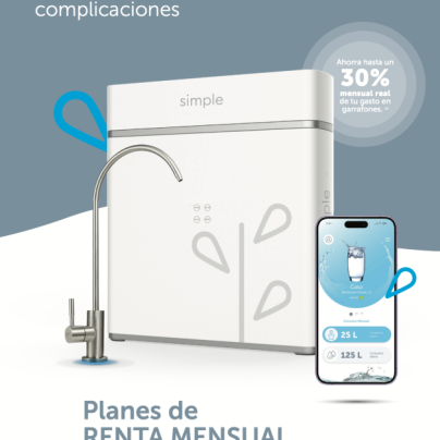 simple tu agua flyer promocional